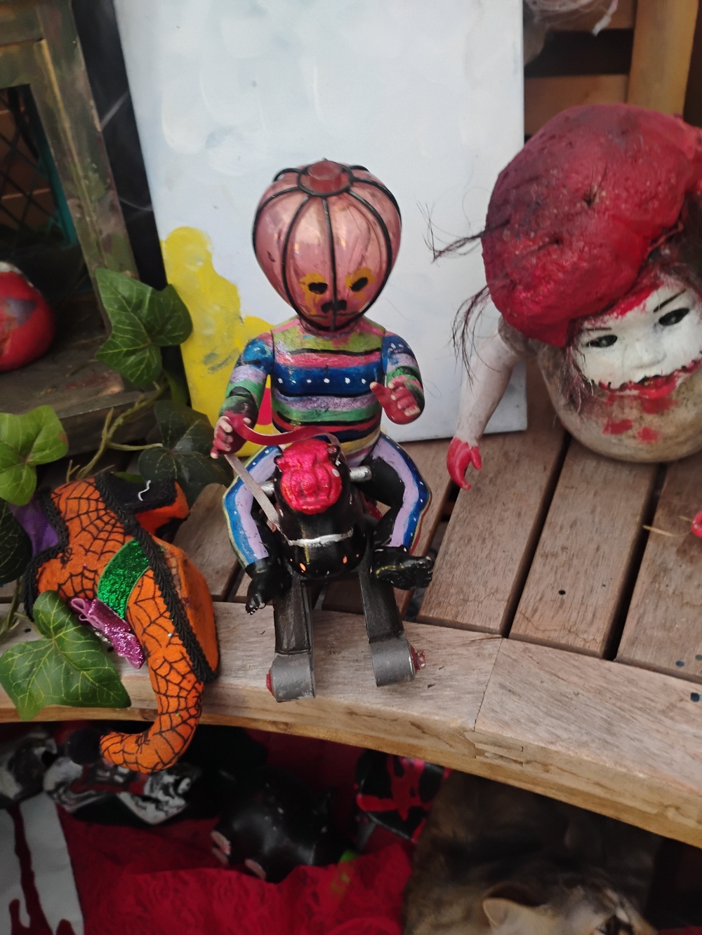 Hand-Painted Pumpkin Head Rider